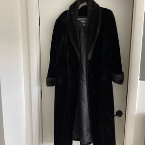 Olympia Black Faux Fur Coat
